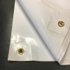 20 oz. New White Vinyl Tarp: Close-Up 1